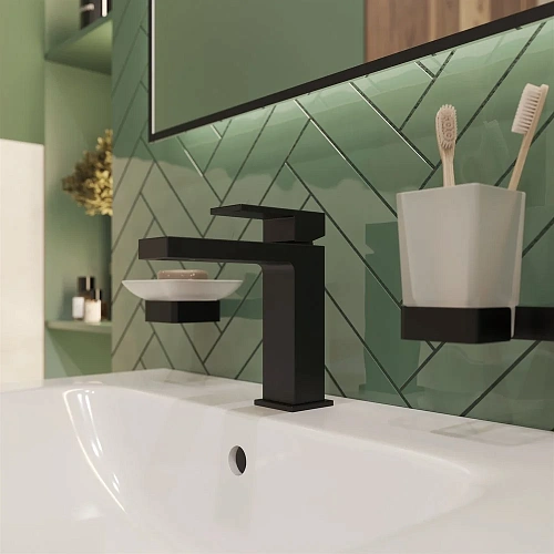 Смеситель для раковины STWORKI Нюборг NU-01b черный 550020 Смеситель для раковины STWORKI Нюборг NU-01b черный 550020