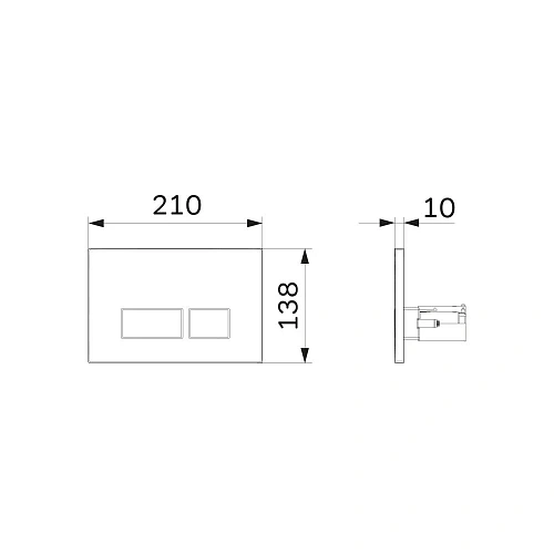 Клавиша смыва AM.PM Pro S I047038 пневматическая, пластик, черный матовый Клавиша смыва AM.PM Pro S I047038 пневматическая, пластик, черный матовый