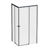 Картинка анонса товара «душевой уголок am.pm x-joy w94g-403-10080-bт slide 100х80, черный, стекло прозрачное»