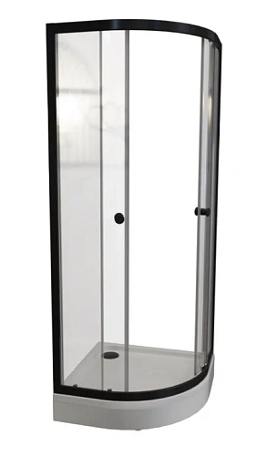 Душевой уголок Radomir Берген RD 90х90 1-09-6-0-0-3500 радиальный, стекла прозрачные, профиль черный Душевой уголок Radomir Берген RD 90х90 1-09-6-0-0-3500 радиальный, стекла прозрачные, профиль черный