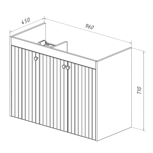 Тумба под раковину Lemark ROMANCE 100 см подвесная/напольная, белый LM07R100T Тумба под раковину Lemark ROMANCE 100 см подвесная/напольная, белый LM07R100T