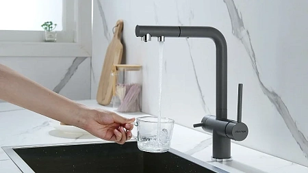 Смеситель для кухни Paulmark SERPENTINE серый металлик Se213222-GRM Смеситель для кухни Paulmark SERPENTINE серый металлик Se213222-GRM