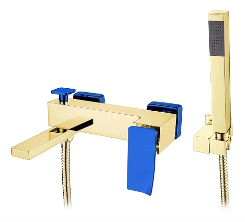 Смеситель для ванны Boheme GoldBlue 143-GUV.2 с душем Смеситель для ванны Boheme GoldBlue 143-GUV.2 с душем