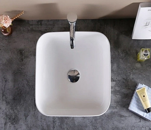 Раковина CeramaLux D1303 накладная, белый Раковина CeramaLux D1303 накладная, белый