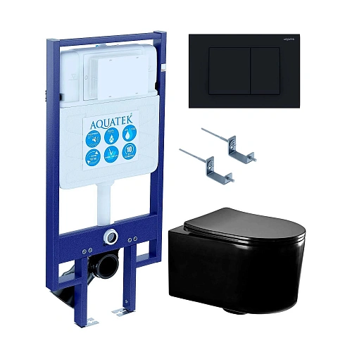 Комплект унитаза Aquatek МИЯ SET Aquatek МИЯ-MB-012 4в1 черный матовый с инсталляцией Standard INS-0000020, крепежом KKI-0000002, клавишей смыва KDI-0000012 и сиденьем микролифт Комплект унитаза Aquatek МИЯ SET Aquatek МИЯ-MB-012 4в1 черный матовый с инсталляцией Standard INS-0000020, крепежом KKI-0000002, клавишей смыва KDI-0000012 и сиденьем микролифт