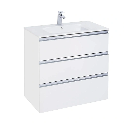 Тумба под раковину Roca The Gap 80 белый глянец 3 ящика A857406806 Тумба под раковину Roca The Gap 80 белый глянец 3 ящика A857406806