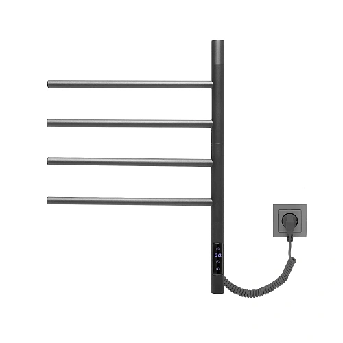 Полотенцесушитель электрический Vincea VTD-1S1CGE 43x60, графит, таймер Полотенцесушитель электрический Vincea VTD-1S1CGE 43x60, графит, таймер