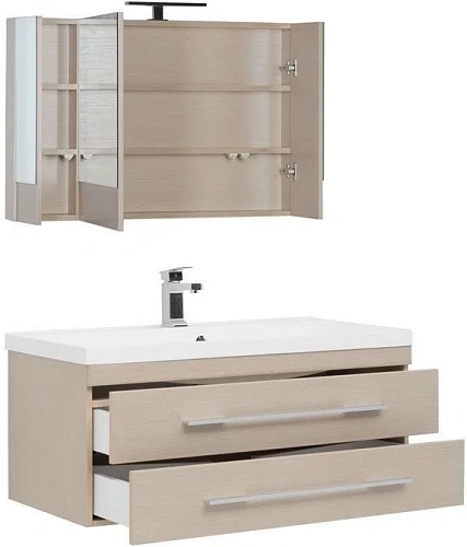 Комплект мебели Aquanet Нота NEW 100 светлый дуб (камерино) 00230305 Комплект мебели Aquanet Нота NEW 100 светлый дуб (камерино) 00230305