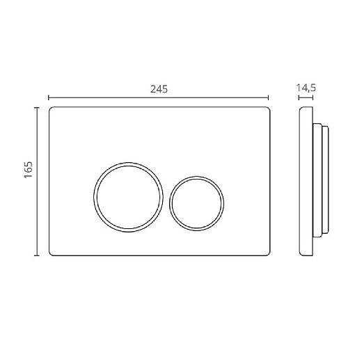 Клавиша смыва CTESI Round (черная) BK0202122 Клавиша смыва CTESI Round (черная) BK0202122
