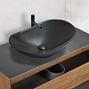Раковина Vincea VBS-508MB, 615x360x155 керамическая, накладная, цвет черный матовый