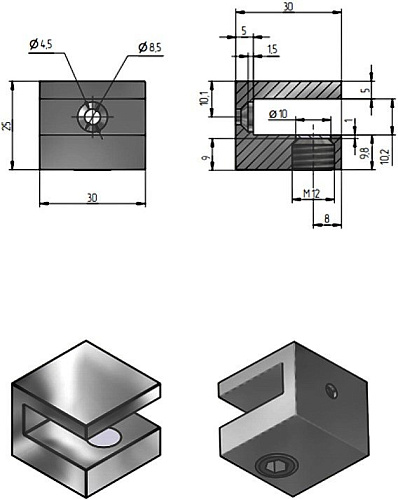 Полка STWORKI Glass Shelf 60 полкодержатели хром 440735 Полка STWORKI Glass Shelf 60 полкодержатели хром 440735