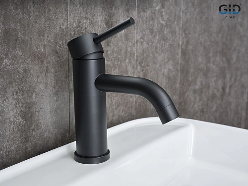 Смеситель для раковины Gid Inga SS096-BM-K SS096BMK черный матовый Смеситель для раковины Gid Inga SS096-BM-K SS096BMK черный матовый