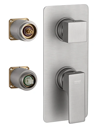 Смеситель для душа Remer Absolute AU93KBNPO, никель матовый брашированный Смеситель для душа Remer Absolute AU93KBNPO, никель матовый брашированный