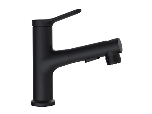 Смеситель для раковины BelBagno BB-LVMD-NERO-W0 с выдвижным изливом черный матовый Смеситель для раковины BelBagno BB-LVMD-NERO-W0 с выдвижным изливом черный матовый