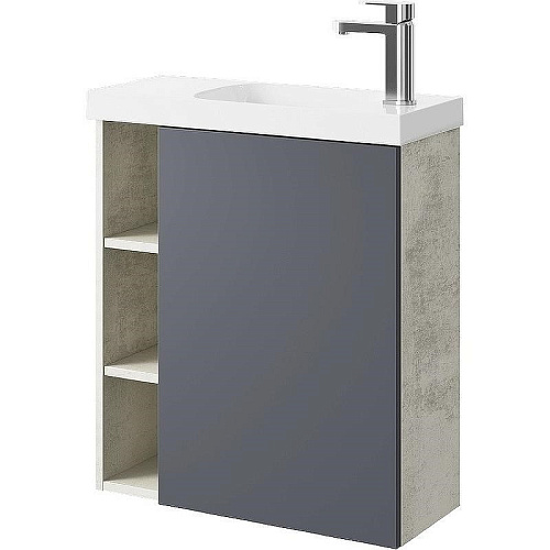 Корпус тумбы под раковину Aqwella Alba 60 R ALB0106RLS подвесной камень натуральный 600х700х250 мм Корпус тумбы под раковину Aqwella Alba 60 R ALB0106RLS подвесной камень натуральный 600х700х250 мм