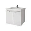 Тумба под раковину DREJA Q (D), 55 см, подвесная, 2 дверцы, белый глянец 99.1007