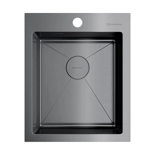 Кухонная мойка Omoikiri Akisame 41-GM нерж.сталь/вороненая сталь 4973094 Кухонная мойка Omoikiri Akisame 41-GM нерж.сталь/вороненая сталь 4973094