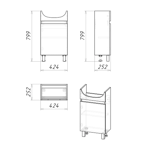 Тумба под раковину GROSSMAN ПОЛО-45 см дуб сонома/белая (ум.Уют-45) 104501-1 напольная Тумба под раковину GROSSMAN ПОЛО-45 см дуб сонома/белая (ум.Уют-45) 104501-1 напольная