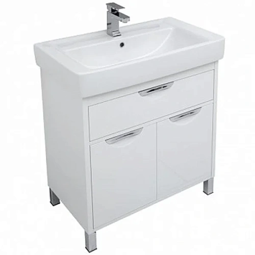 Комплект мебели Aquanet Гретта 80 New белый (1 ящик, 2 дверцы) 00239433 Комплект мебели Aquanet Гретта 80 New белый (1 ящик, 2 дверцы) 00239433