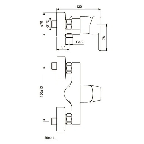 Смеситель для душа Ideal Standard VITO B0411AA Смеситель для душа Ideal Standard VITO B0411AA
