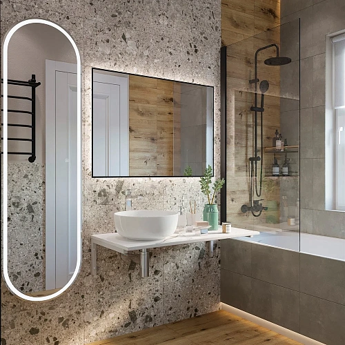 Комплект мебели DIWO Элиста 100 белый мрамор, с раковиной Moduo 40 RING 555436 Комплект мебели DIWO Элиста 100 белый мрамор, с раковиной Moduo 40 RING 555436