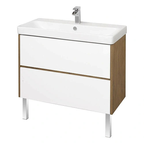 Тумба под раковину Aquaton Сканди 90 белая, дуб рустикальный 1A251901SDZ90 Тумба под раковину Aquaton Сканди 90 белая, дуб рустикальный 1A251901SDZ90