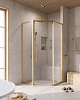 Картинка анонса товара «душевой уголок cezares relax-304-p-1-100-c-boro 100x100см стекло прозрачное, профиль брашированное золото»
