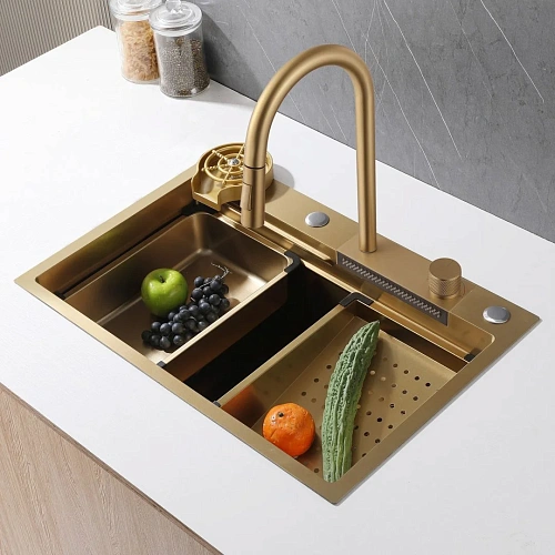 Кухонная мойка ABBER Wasser Kreis AF2194G золото матовое Кухонная мойка ABBER Wasser Kreis AF2194G золото матовое