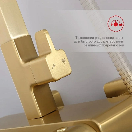Душевая система Raglo R51.24.03, золотой сатин Душевая система Raglo R51.24.03, золотой сатин