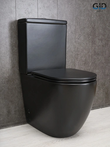Унитаз напольный Gid Tn2188Bm 62250Y черный матовый 62.5x38.5x84 с крышкой микролифт Унитаз напольный Gid Tn2188Bm 62250Y черный матовый 62.5x38.5x84 с крышкой микролифт