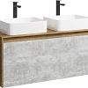 Фасад тумбы под раковину AQWELLA Mobi MOB0712BS, цвет бетон светлый, 120 см Фасад тумбы под раковину AQWELLA Mobi MOB0712BS, цвет бетон светлый, 120 см
