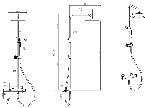 Душевая система Allen Brau Fantasy 5.11001-MG графит брашированный Душевая система Allen Brau Fantasy 5.11001-MG графит брашированный