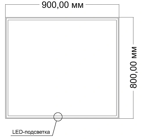 Зеркало Vincea LED VLM-3VN9008-2 900х800 c сенсорным выключателем и диммером, антизапотевание Зеркало Vincea LED VLM-3VN9008-2 900х800 c сенсорным выключателем и диммером, антизапотевание