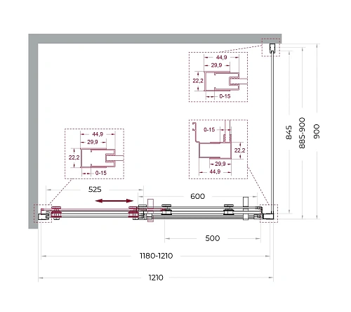 Душевой уголок BelBagno MARINO-2-AH-1-120/90-C-GM 120x90 см, профиль оружейная сталь, стекло прозрачное Душевой уголок BelBagno MARINO-2-AH-1-120/90-C-GM 120x90 см, профиль оружейная сталь, стекло прозрачное