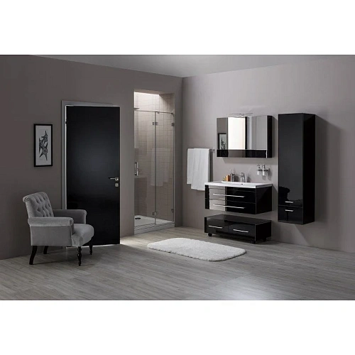 Комплект мебели Aquanet Верона NEW 90 черный (подвесной 2 ящика) 00230313 Комплект мебели Aquanet Верона NEW 90 черный (подвесной 2 ящика) 00230313