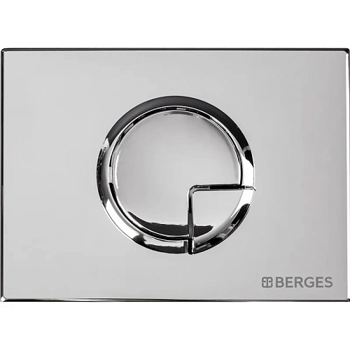 Инсталляция для унитаза BERGES NOVUM с кнопкой смыва, R3 хром глянец 040223 Инсталляция для унитаза BERGES NOVUM с кнопкой смыва, R3 хром глянец 040223