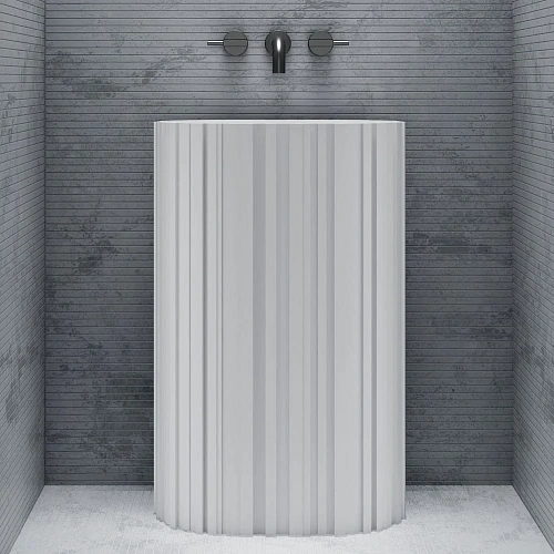 Раковина ABBER Stein AS2551-H отдельностоящая, белая матовая Раковина ABBER Stein AS2551-H отдельностоящая, белая матовая