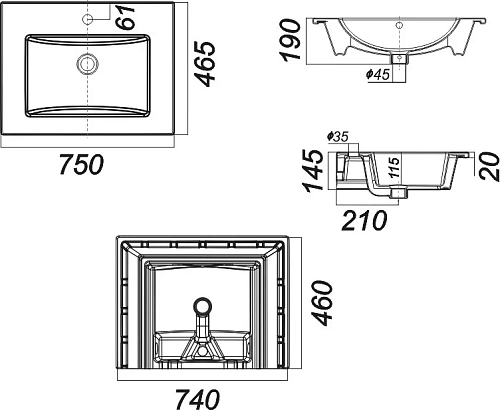 Тумба с раковиной STWORKI Эстерсунд 75 белая матовая 440912 Тумба с раковиной STWORKI Эстерсунд 75 белая матовая 440912