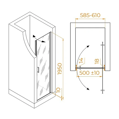 Душевая дверь RGW Leipzig LE-003 600 мм Easy Clean хром 351200306-21 Душевая дверь RGW Leipzig LE-003 600 мм Easy Clean хром 351200306-21
