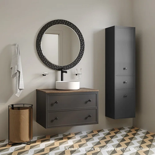 Тумба под раковину IDDIS Torr (TOR80DMi95K) подвесная со столешницей МДФ, макадамия орех 80 см темно-серый Тумба под раковину IDDIS Torr (TOR80DMi95K) подвесная со столешницей МДФ, макадамия орех 80 см темно-серый