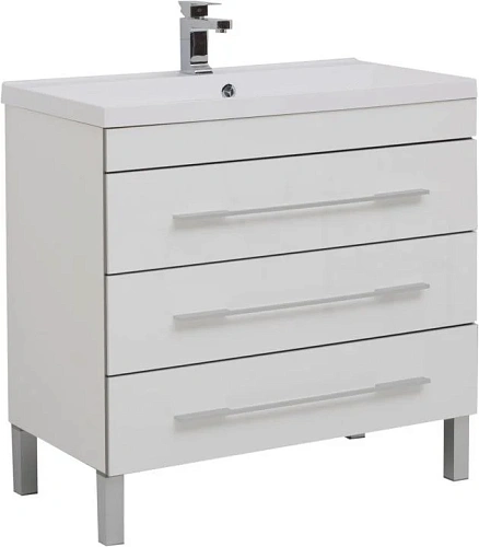 Тумба под раковину Aquanet Верона 90 белый (напольная 3 ящика) 00178470 Тумба под раковину Aquanet Верона 90 белый (напольная 3 ящика) 00178470
