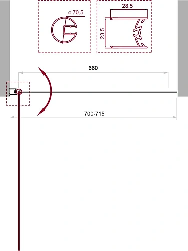 Шторка на ванну BelBagno UNO-V-1-70/150-C-Cr Шторка на ванну BelBagno UNO-V-1-70/150-C-Cr
