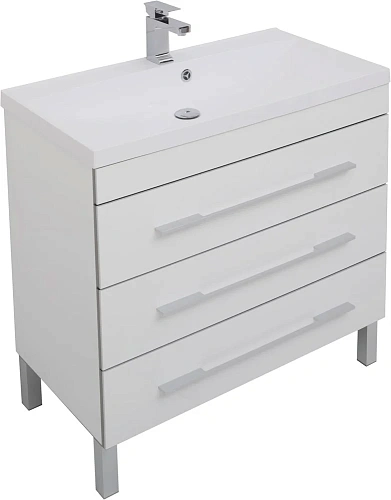 Тумба под раковину Aquanet Верона 90 белый (напольная 3 ящика) 00178470 Тумба под раковину Aquanet Верона 90 белый (напольная 3 ящика) 00178470