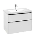 Тумба под раковину Villeroy & Boch Subway 3.0 с подсветкой Pure White / Pure White C574L1VF Тумба под раковину Villeroy & Boch Subway 3.0 с подсветкой Pure White / Pure White C574L1VF