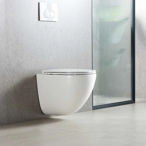 Унитаз подвесной Vincea Bien VT1-51T безободковый, цвет белый, ультратонкое soft-close сиденье Унитаз подвесной Vincea Bien VT1-51T безободковый, цвет белый, ультратонкое soft-close сиденье