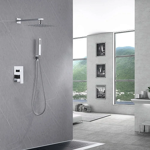 Душевая система ABBER Daheim AF8219 скрытого монтажа без излива, хром Душевая система ABBER Daheim AF8219 скрытого монтажа без излива, хром