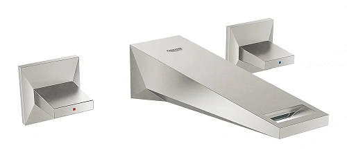 Смеситель для раковины GROHE Allure Brilliant на 3 отверстия, настенный монтаж, вынос 161 мм, (20346 20346DC0 Смеситель для раковины GROHE Allure Brilliant на 3 отверстия, настенный монтаж, вынос 161 мм, (20346 20346DC0