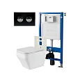 Комплект инсталляции Point Элемент П PN45121 с клавишей смыва Венера, черный/хром, PN44072BC и унитазом Аврора PN41101 белый с сиденьем микролифт Комплект инсталляции Point Элемент П PN45121 с клавишей смыва Венера, черный/хром, PN44072BC и унитазом Аврора PN41101 белый с сиденьем микролифт