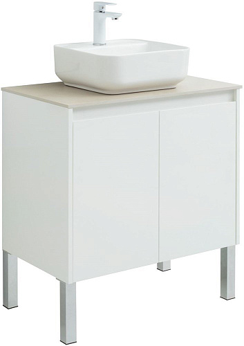 Тумба под раковину Aquanet Nova Lite 75 белый глянец (2 дверцы) 00298850 Тумба под раковину Aquanet Nova Lite 75 белый глянец (2 дверцы) 00298850