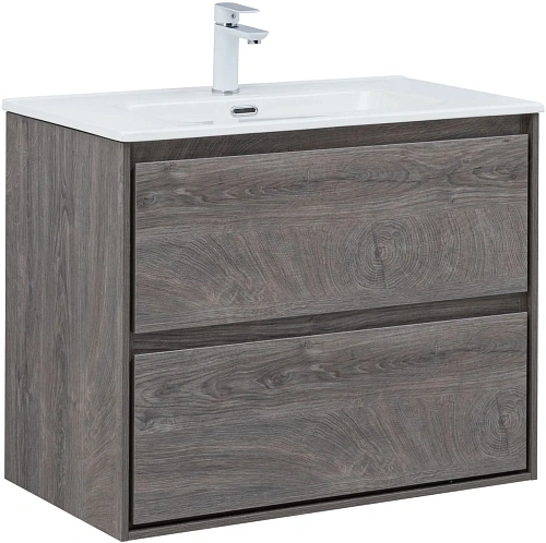 Тумба под раковину Aquanet Милан 80 дуб рошелье 00336374 подвесная Тумба под раковину Aquanet Милан 80 дуб рошелье 00336374 подвесная